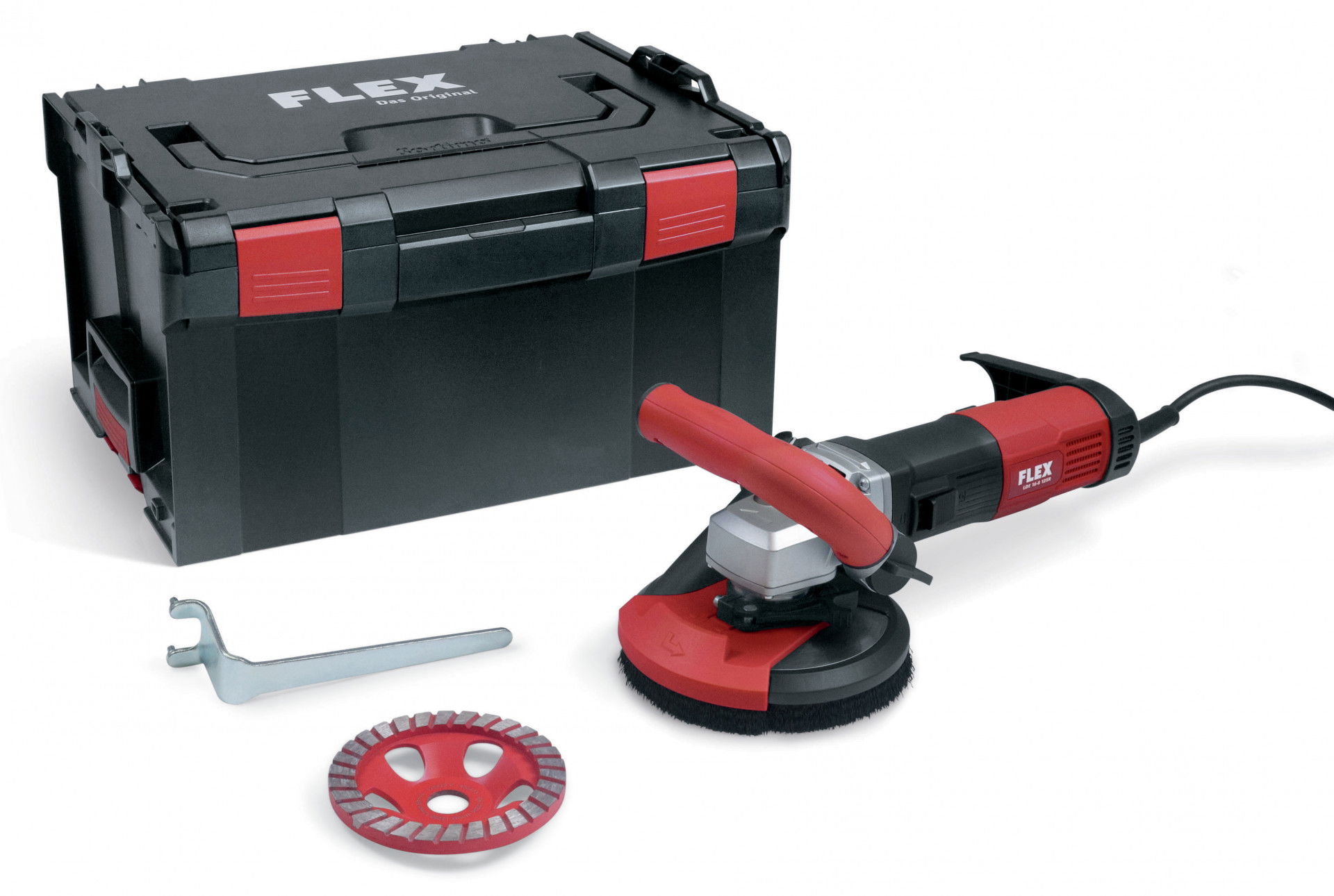 Flex LDE 16-8 125 R Kit kompakt betoncsiszoló Turbo-Jet csiszoló tányérral termék fő termékképe